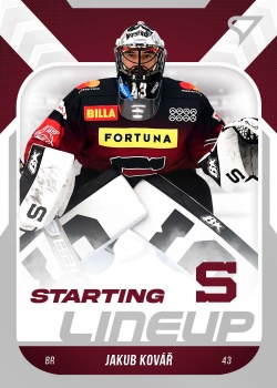 Jakub Kovar Sparta Tipsport ELH 2022/23 SportZoo 2. serie Starting LINEUP #SL-07